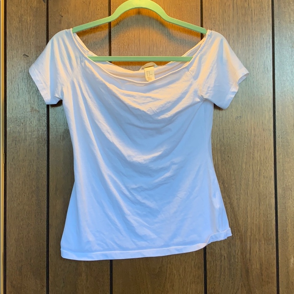 White off the shoulder top